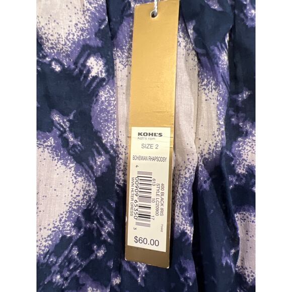 NWT Lauren Conrad Women’s Strapless Bohemian‎ Rhapsody Halter Maxi Dress Size 2 - Picture 6 of 7